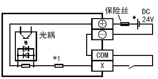 FX3UC-96MT/D輸入接線(xiàn)圖